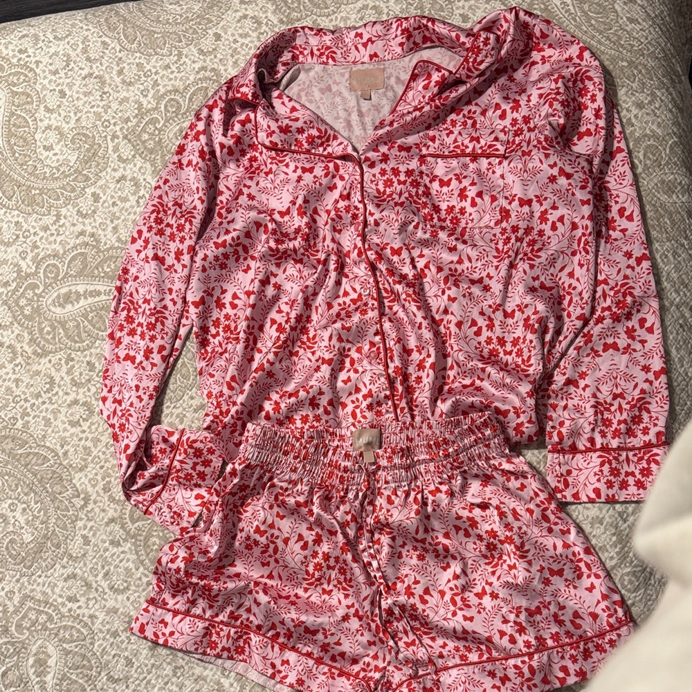 Show Me Your MuMu Red Floral Pajama Set